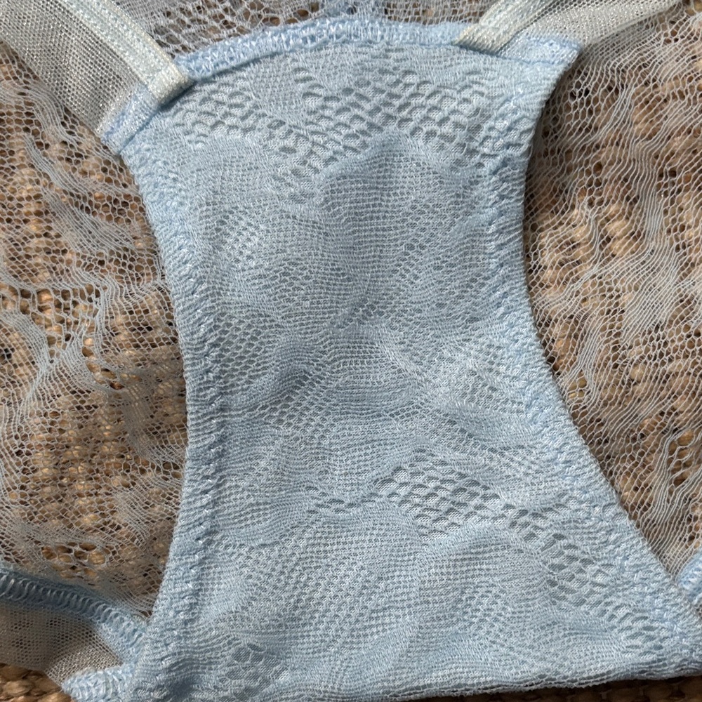 NWT La Perla Light Blue Lace Panties size 3 or M - Picture 6 of 9